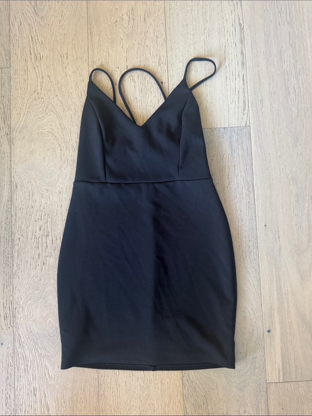 Blue Blush Black Dress Label Detail